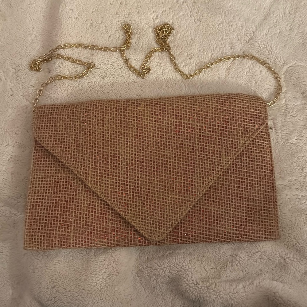 Red sparkle clutch